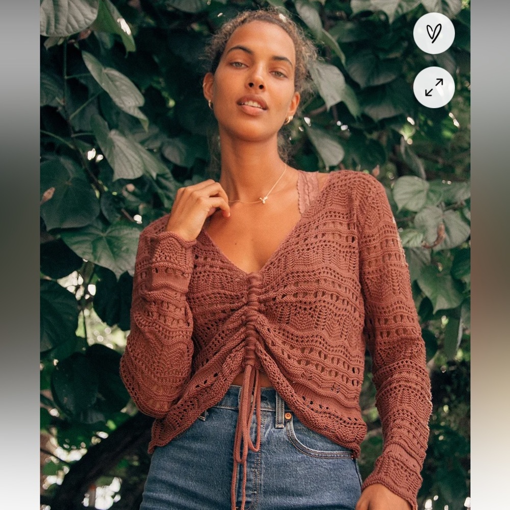 Lulus crochet top. Brownish color. New with tags. Never worn! Size small